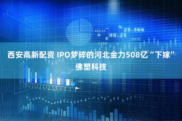西安高新配资 IPO梦碎的河北金力508亿“下嫁”佛塑科技